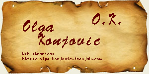 Olga Konjović vizit kartica